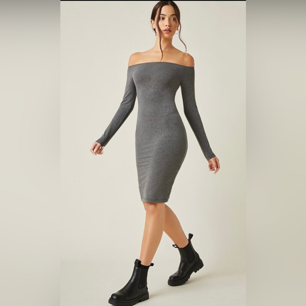 Shoulder Bodycon Dress.